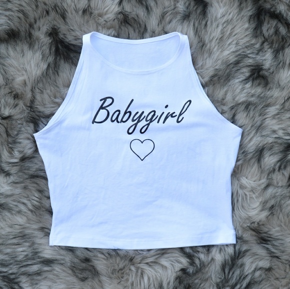 American Apparel Tops - Black and White Babygirl Crop Top